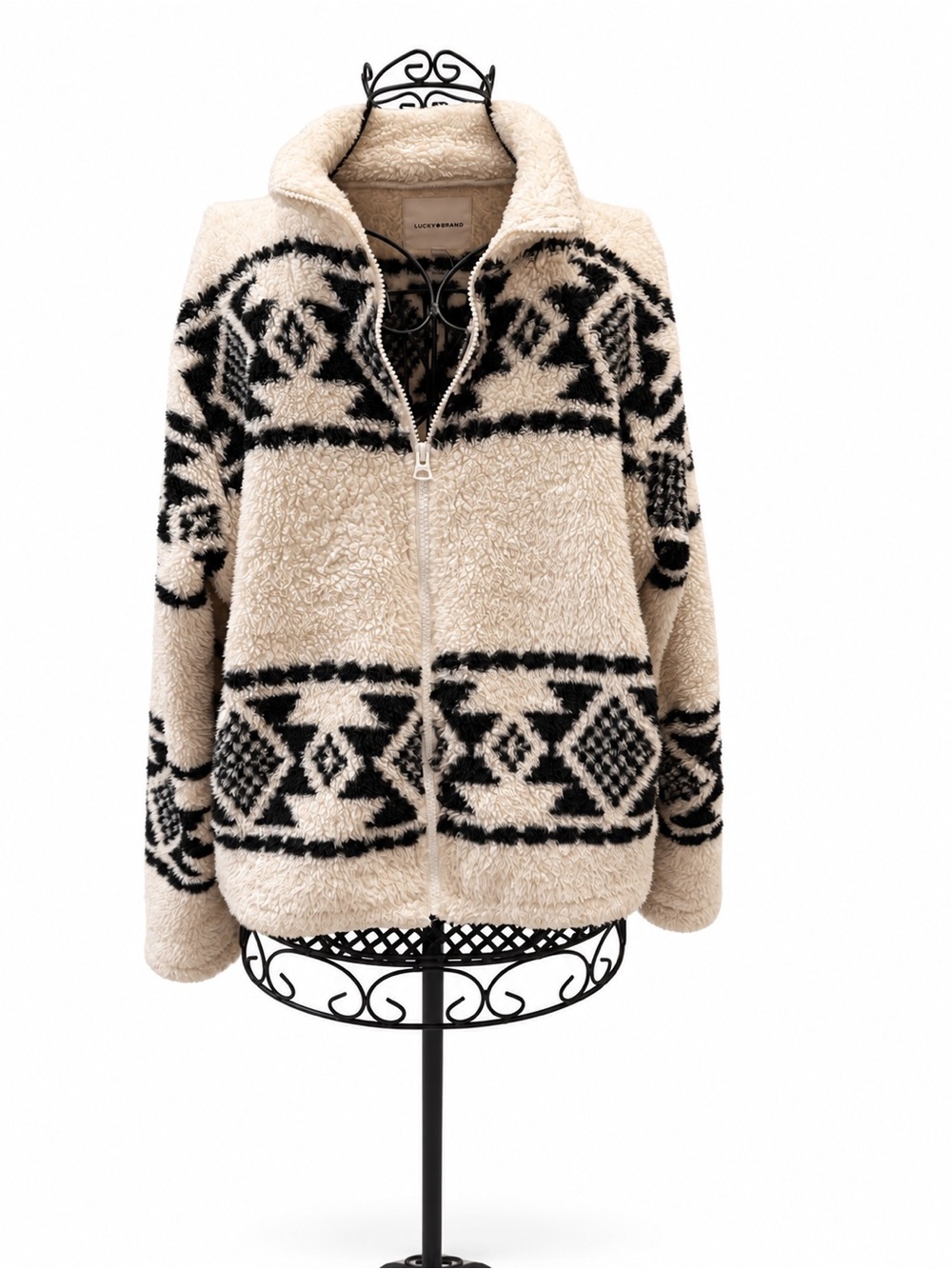 Lucky Brand Geometric Sherpa Jacket